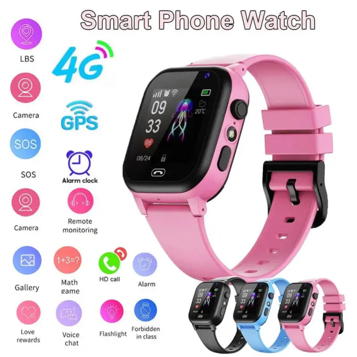 Smartwatch Digital Watches For Kids - 어린이 스마트 시계 4G 다기능 방수