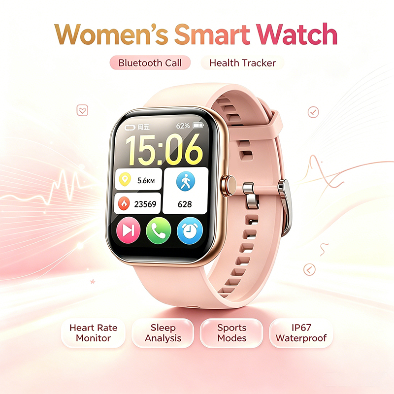 Smartwatch Sports Watches For Women - 여성용 스마트워치 BT 통화 심박수 수면
