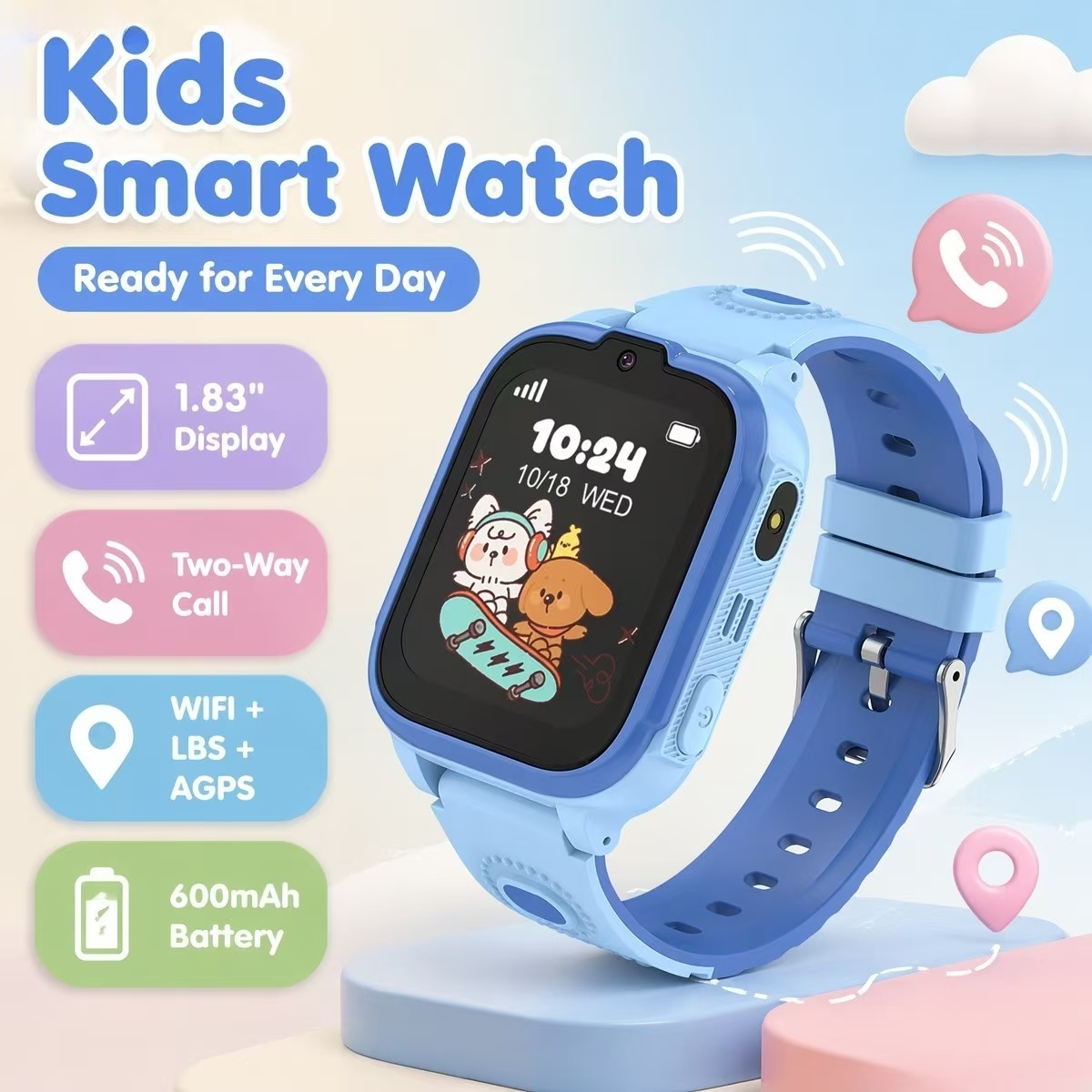 Kids Watches Not Smartwatch - DH28 키즈 스마트워치 1.83인치 240x284 600mAh