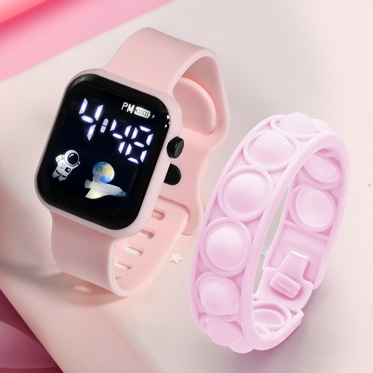 Smartwatch Watches Gift For Girls - 어린이 스마트 워치 팔찌, 심플하고 세련된