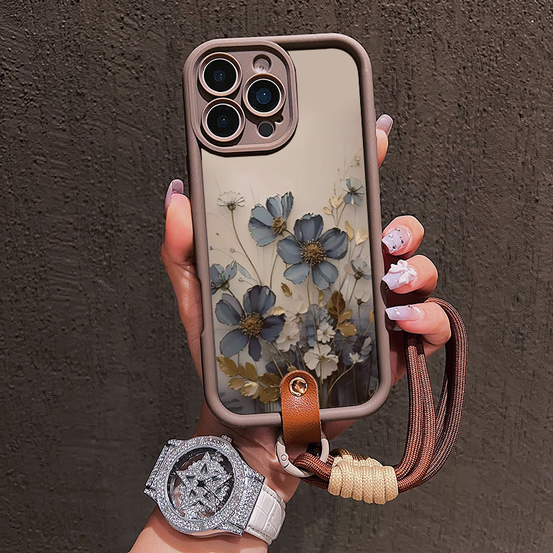 블루 플라워 랜야드 스트랩 로프 폰 케이스 삼성 갤럭시 - Samsung Galaxy Strap 리뷰 및 가격