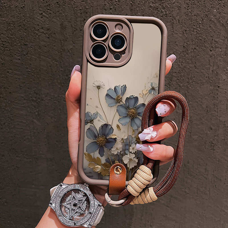 블루 플라워 랜야드 스트랩 로프 폰 케이스 삼성 갤럭시 - Samsung Galaxy Strap 리뷰 및 가격
