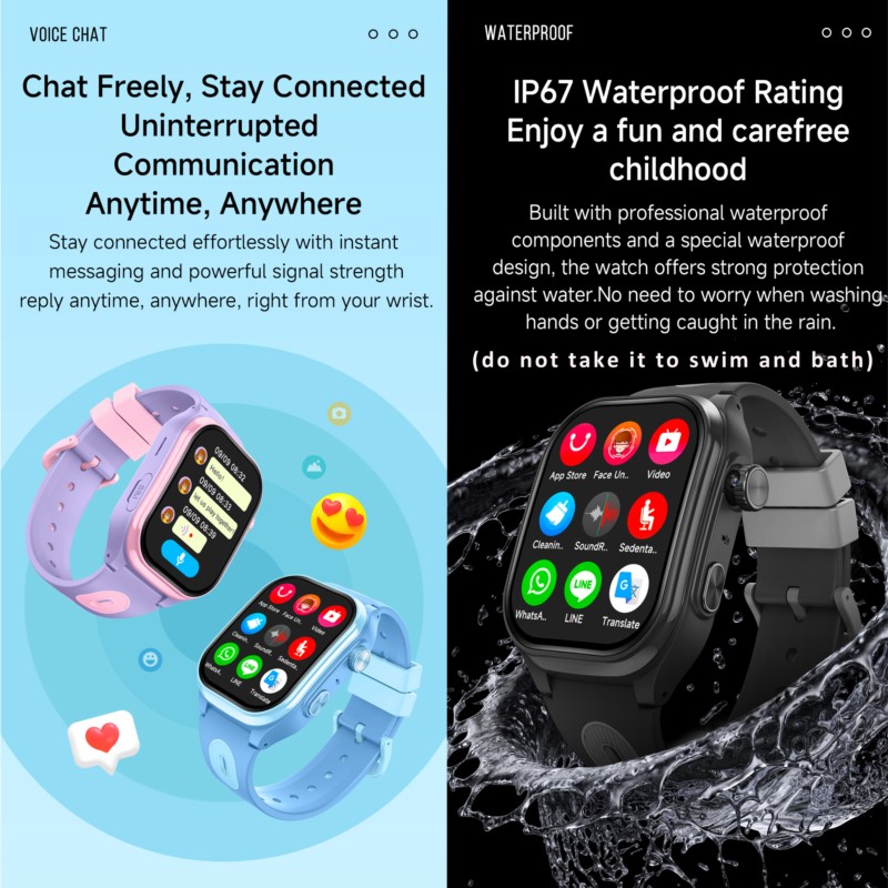 어린이용 4G 스마트워치, 2.0인치 HD 화면, 2+ - Smartwatch Digital Watches For Kids 리뷰 및 가격