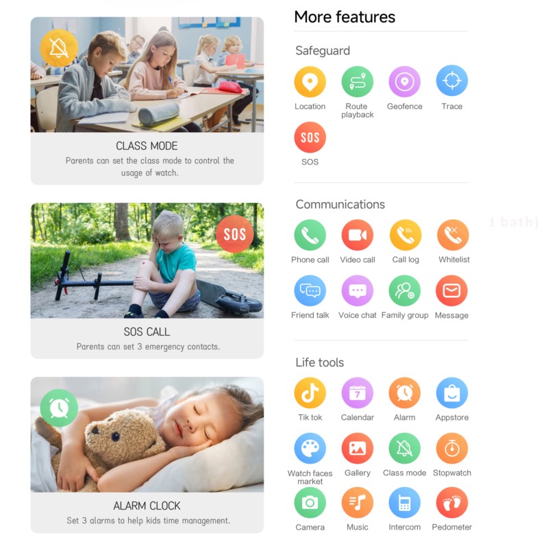 어린이용 4G 스마트워치, 2.0인치 HD 화면, 2+ - Smartwatch Digital Watches For Kids 리뷰 및 가격