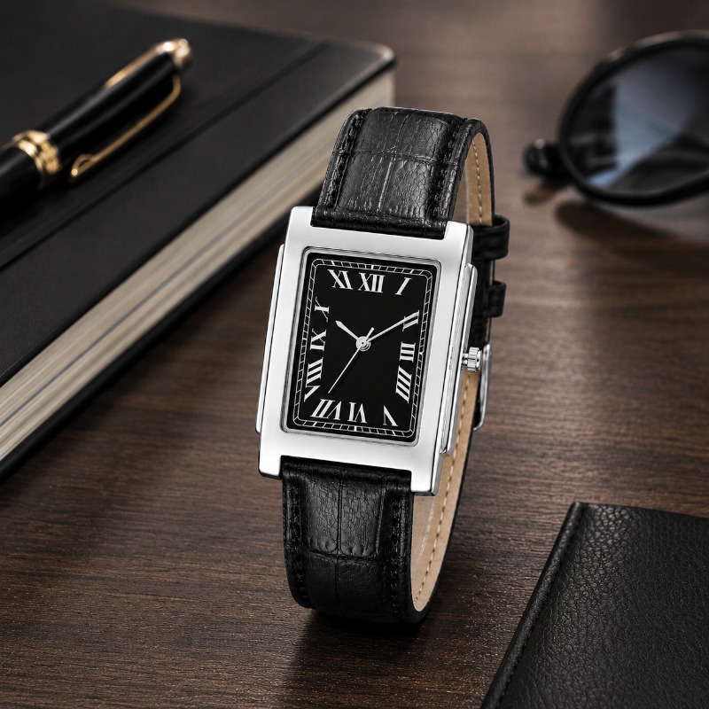 비즈니스 남성용 아날로그 쿼츠 시계 레트로 사각형 로마 - Smartwatch Square Watches For Men 리뷰 및 가격