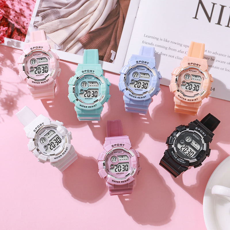 패션 키즈 시계 빛나는 방수 스포츠 디지털 시계 알람  - Smartwatch Watches Gift For Girls 리뷰 및 가격