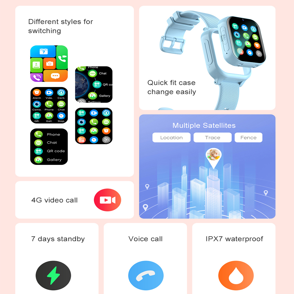 스마트워치 키즈 4G GPS WIFI 영상통화 SOS  - Smartwatch Watches Gift For Girls 리뷰 및 가격