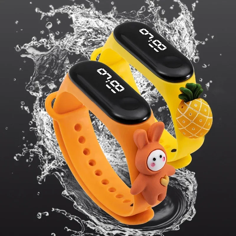 방수 어린이 스마트 터치 LED 시계 만화 작은 동물  - Smartwatch Digital Watches For Kids 리뷰 및 가격