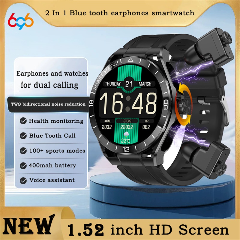 696 남성용 블루투스 통화 이어폰 2 in 1 스마트 - Smartwatch Noise Watches For Men 리뷰 및 가격