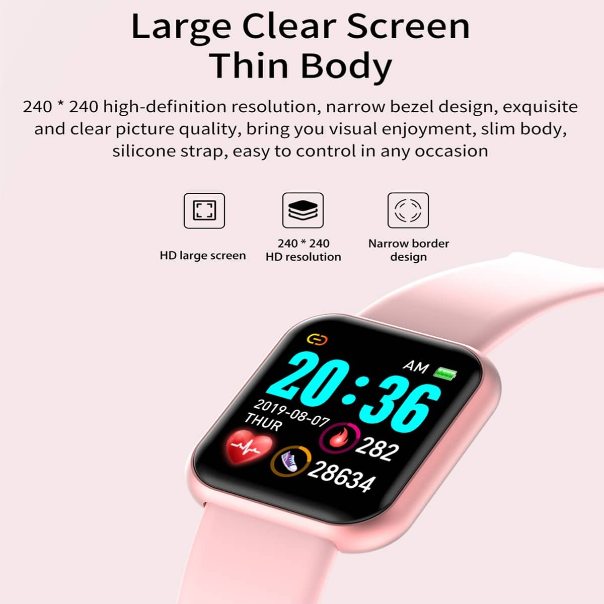 스마트 워치 메시지 알림 음악 제어 칼로리 거리 피트니 - Smartwatch Digital Watches For Men 리뷰 및 가격