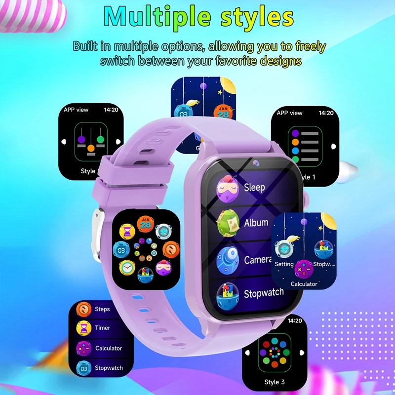 어린이 게임 스마트 시계 손전등 방수 HD 카메라 수면 - Smartwatch Watches Gift For Girls 리뷰 및 가격