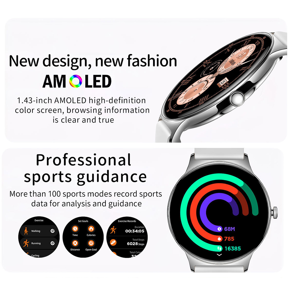 1.43인치 AMOLED 초슬림 스마트워치 남녀공용 V - Smartwatch Digital Watches For Men 리뷰 및 가격