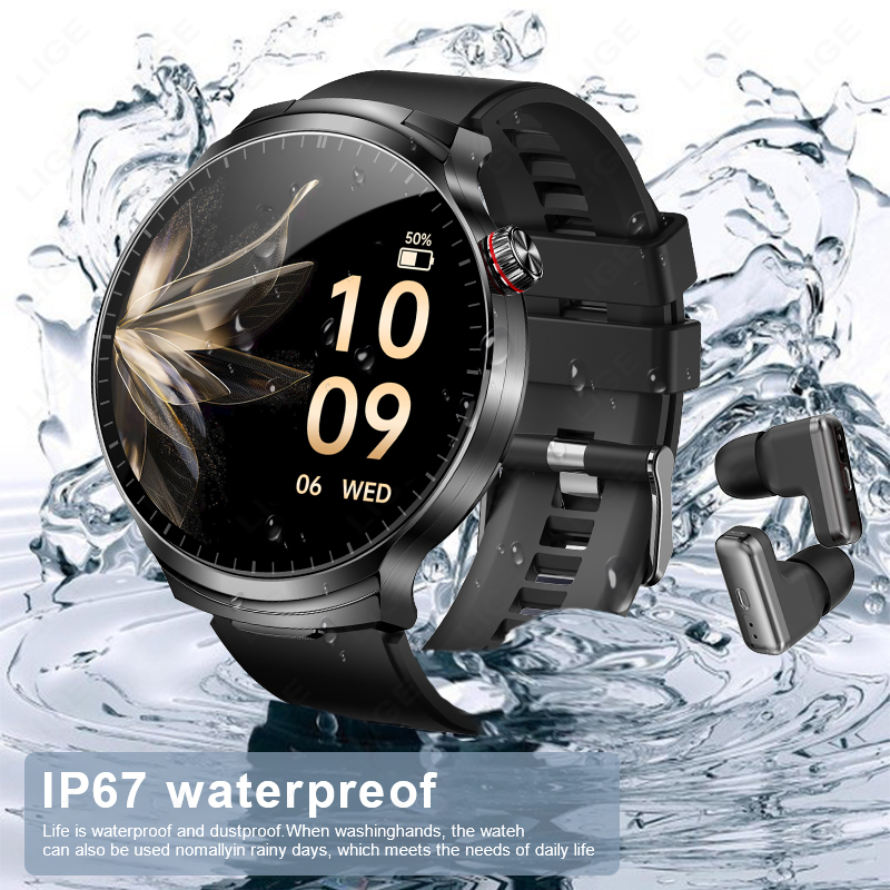LIGE 신형 TWS 2 in 1 헤드셋 스마트워치 1 - Smartwatch Noise Watches For Men 리뷰 및 가격