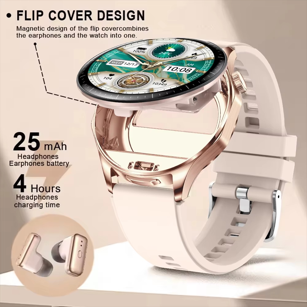 2 in 1 TWS 헤드셋 스마트워치 1.43인치 남녀 - Smartwatch Noise Watches For Men 리뷰 및 가격