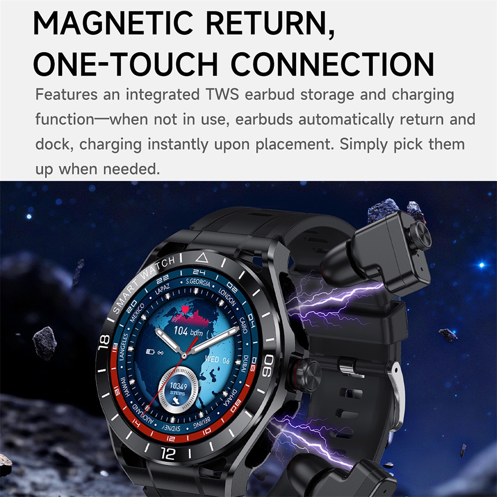 696 남성용 2 in 1 블루투스 통화 이어폰 스마트 - Smartwatch Noise Watches For Men 리뷰 및 가격