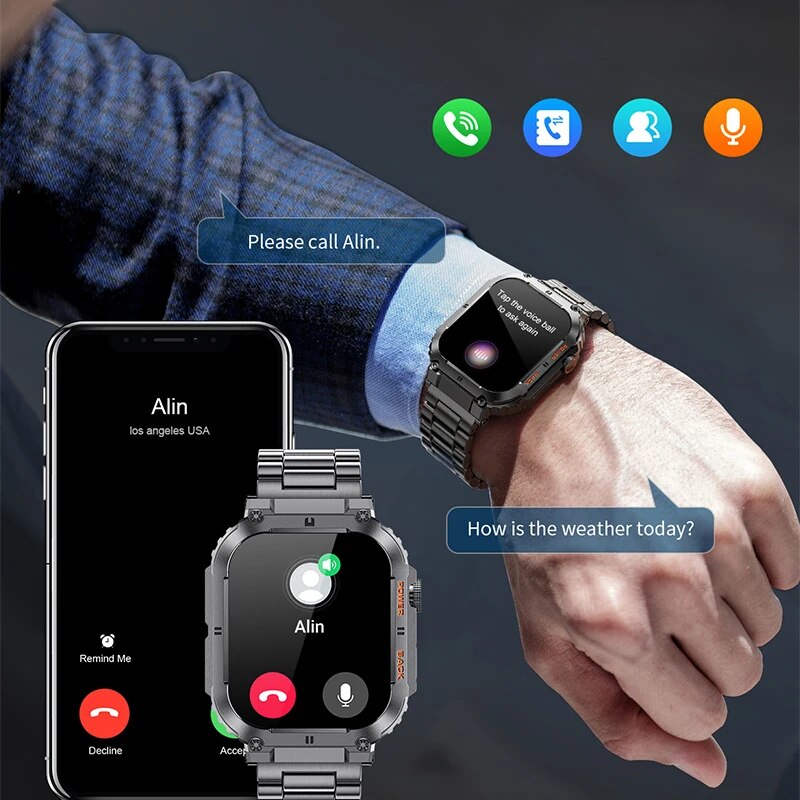 LIGE 남성용 야외 스포츠 피트니스 스마트워치, 블루 - Smartwatch Digital Watches For Men 리뷰 및 가격