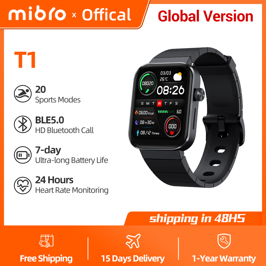 Mibro Watch T1 글로벌 버전 1.6인치 AM - Smartwatch Square Watches For Men 리뷰 및 가격