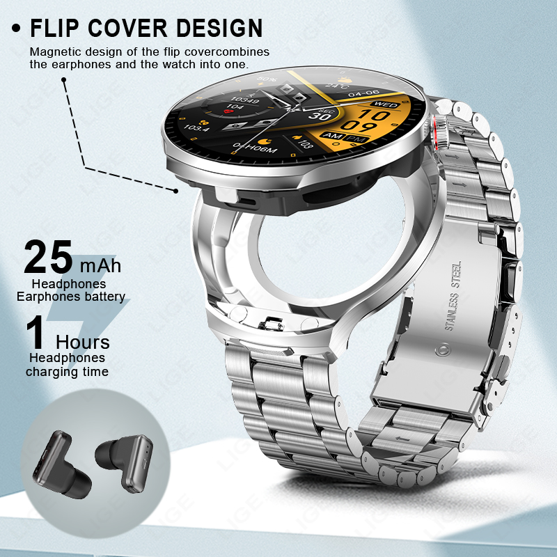 새로운 스마트워치 남성용 TWS 2-in-1 이어폰 내 - Smartwatch Noise Watches For Men 리뷰 및 가격