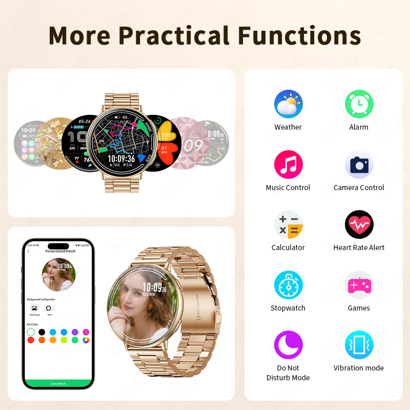 LIGE GPS 스마트 시계 심박수 모니터링 블루투스  - Smartwatch Watches For Women With Gps 리뷰 및 가격
