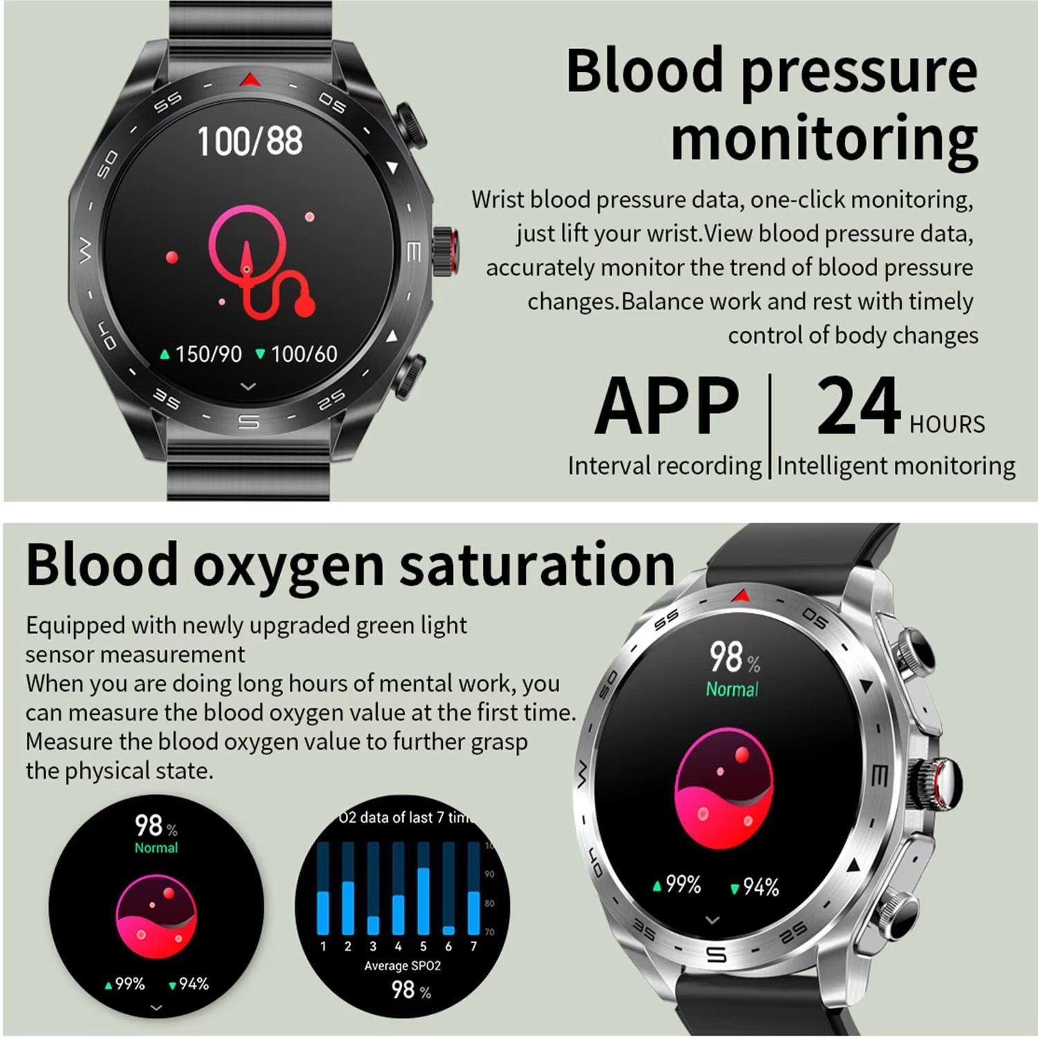 비즈니스 스마트 워치 2 in 1 TWS 소음 감소 블 - Smartwatch Noise Watches For Men 리뷰 및 가격
