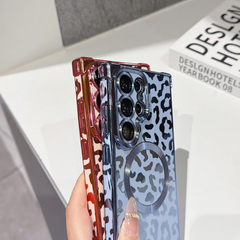 새로운 레오파드 프린트 마그네틱 마그스테이프 폰 케이스 - Samsung Galaxy Strap 리뷰 및 가격