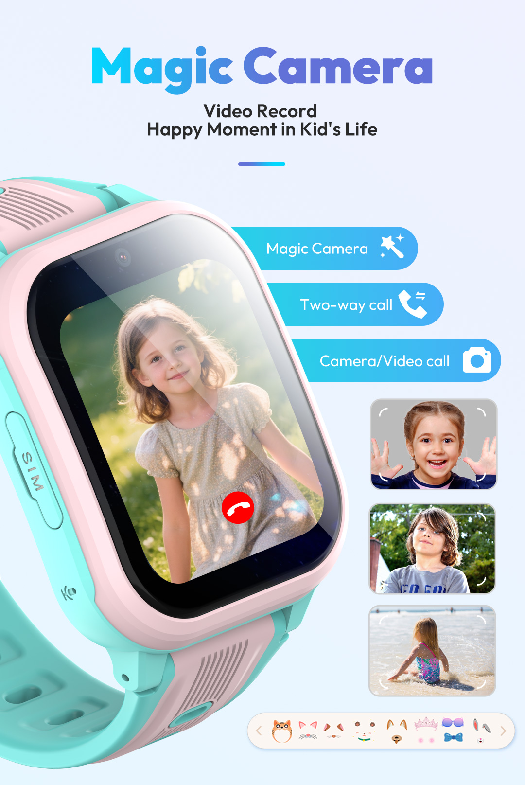 KT41 스마트워치 - 4G폰 어린이용 시계 - 고해상 - Smartwatch Watches Gift For Girls 리뷰 및 가격