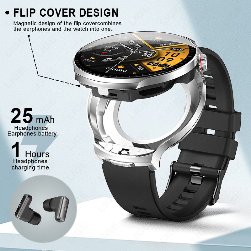 남성용 2 in 1 스마트워치 (이어버드 내장) 블루투 - Smartwatch Noise Watches For Men 리뷰 및 가격