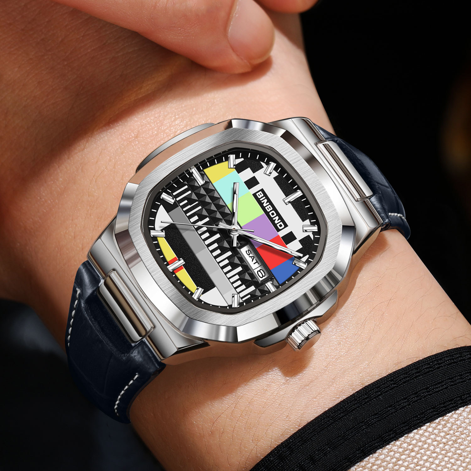 빈본드 정품 남성용 사각 시계, 레트로 TV 디자인,  - Smartwatch Square Watches For Men 리뷰 및 가격