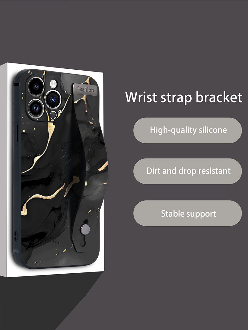 럭셔리 리퀴드 실리콘 대리석 패턴 손목 스트랩 폰 케이 - Samsung Galaxy Strap 리뷰 및 가격